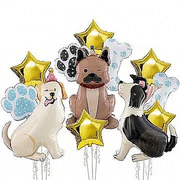 Set Globos Feliz Cumple Huellitas - 1