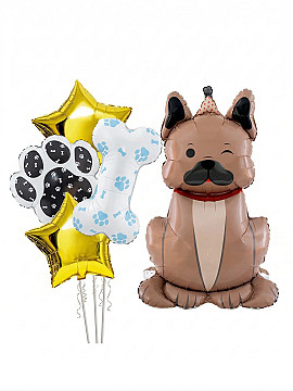 Set Globos Feliz Cumple Huellitas - 3