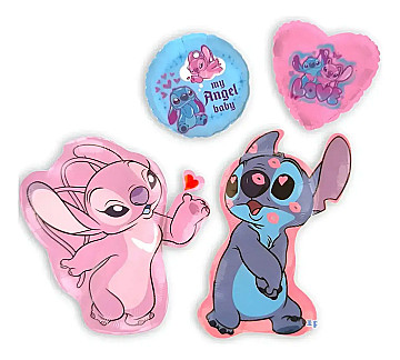 Set Stitch Globos Metalizados - 2