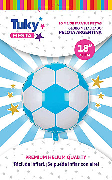 Globo Metalizado Pelota de Futbol - 1