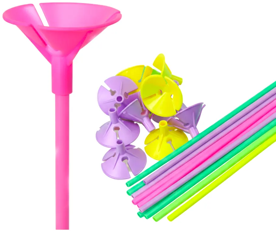 Palitos portaglobo multicolor Neon (Bulto x 10 Pack)