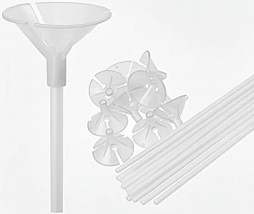 Palitos portaglobo transparente (Bulto x 10 Pack) - 1