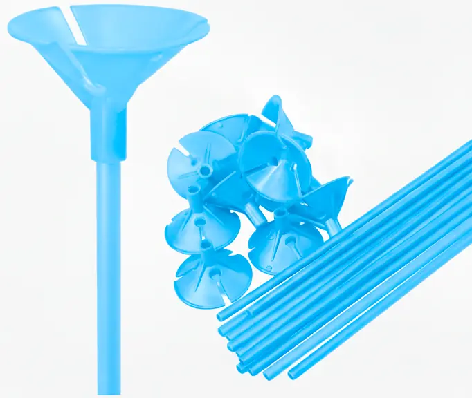 Palitos Porta Globos Celeste (Bulto x 10 Pack)