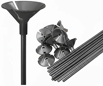 Palitos Porta Globos Plata (Bulto x 10 Pack) - 1