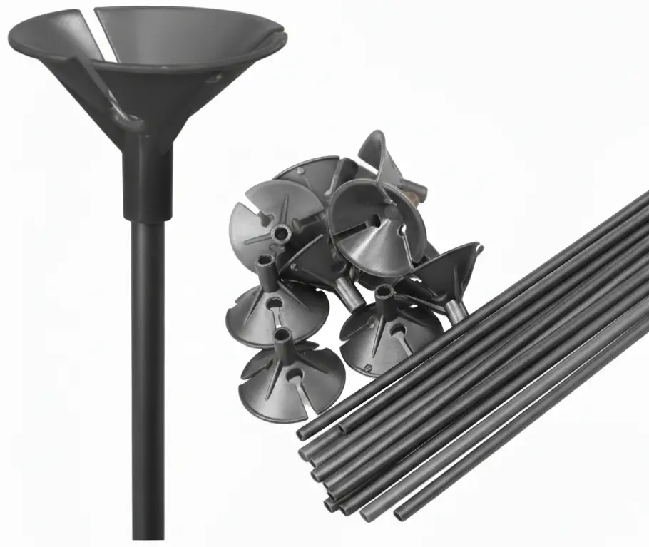 Palitos Porta Globos Plata (Bulto x 10 Pack)
