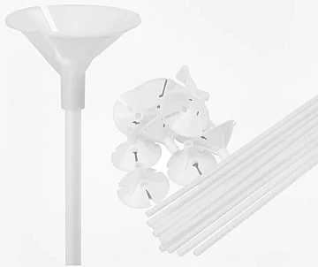 Palitos Porta Globos Blanco (Bulto x 10 Pack) - 1