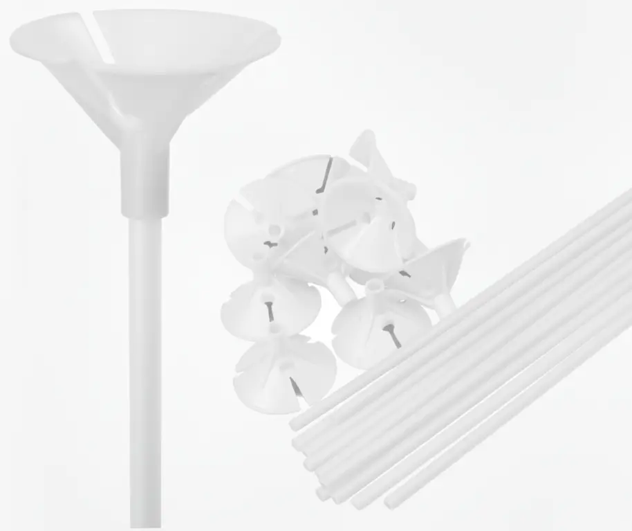 Palitos Porta Globos Blanco (Bulto x 10 Pack)