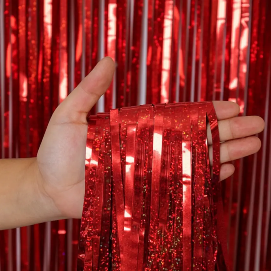 Cortina Holografica Roja