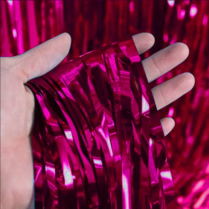 Cortina Metalizada Fucsia