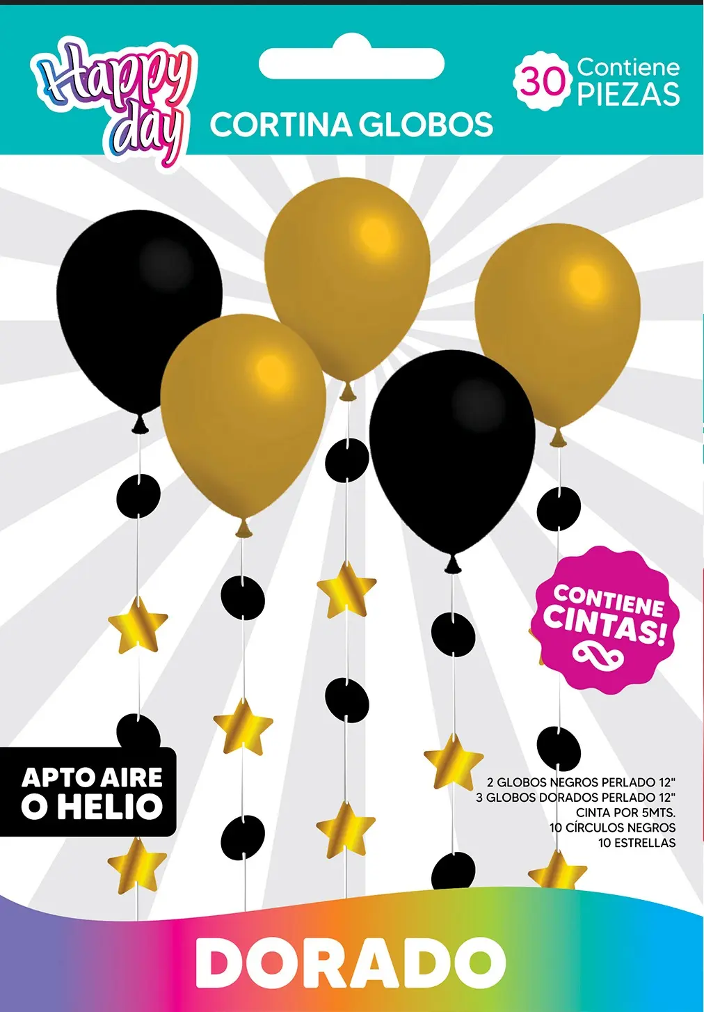 Cortina De Globos Oro