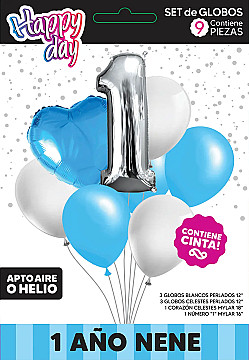 Set De Globos 1° Año Nene - 1