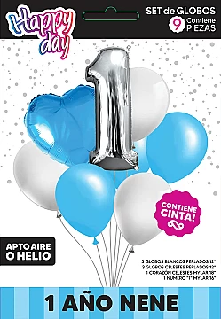 Set De Globos 1° Año Nene - 1