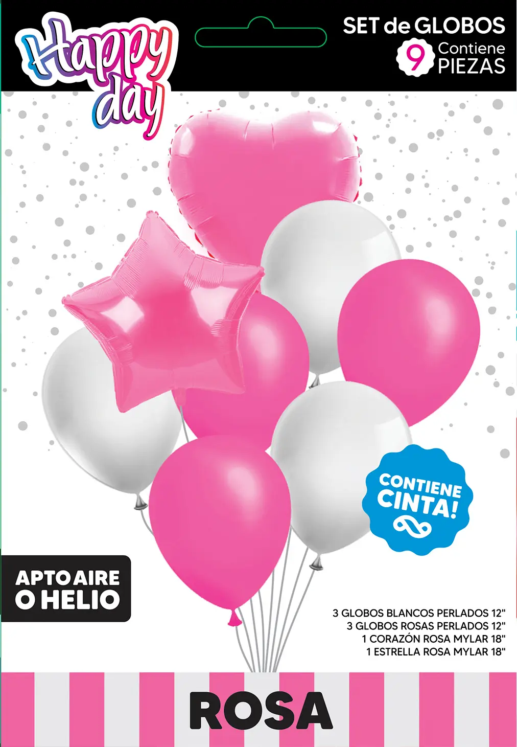 Set De Globos Rosa