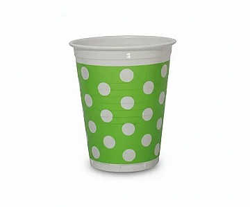 Vasos Verdes Con Lunares - 1