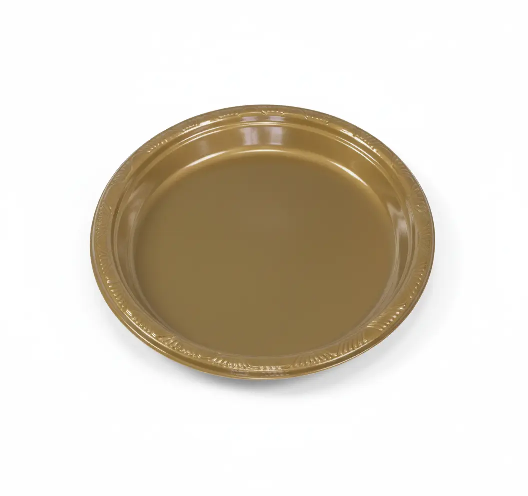 Plato Reutilizable 18 cm Oro (Bulto x 18 Pack)