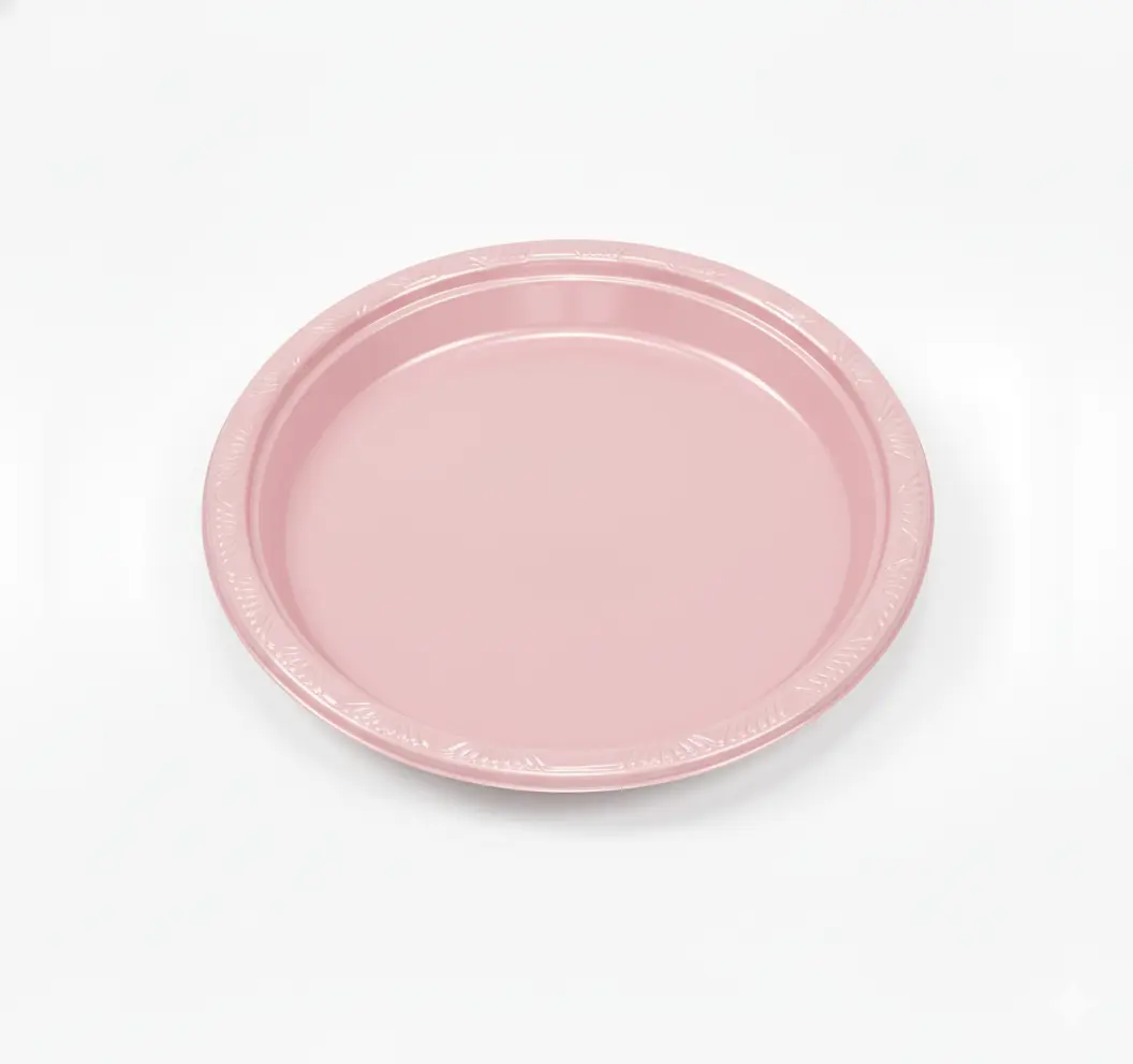Plato Reutilizable 18 cm Rosa (Bulto x 18 Pack)