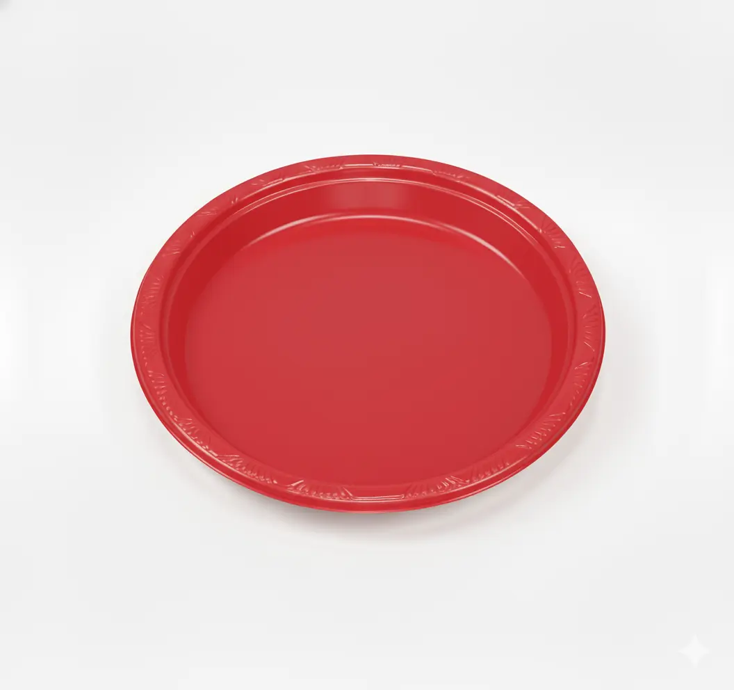 Plato Reutilizable 18 cm Rojo (Bulto x 18 Pack)