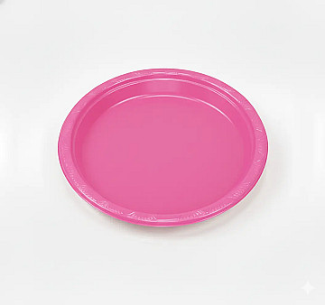 Plato Reutilizable 18 cm Rosa Fluo (Bulto x 18 Pack) - 1