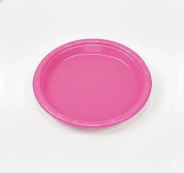 Plato Reutilizable 18 cm Rosa Fluo (Bulto x 18 Pack) - 1