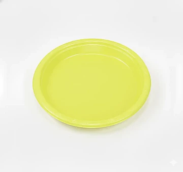 Plato 18 cm x 6 unid Amarillo Fluo (Bulto x 18 Pack) - 1