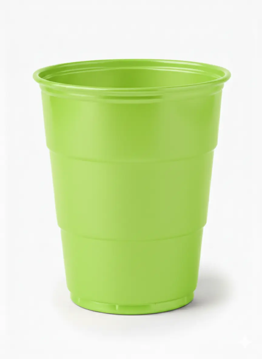 Vaso Reutilizable 210 cm3  Verde Fluo (Bulto x 18 Pack)
