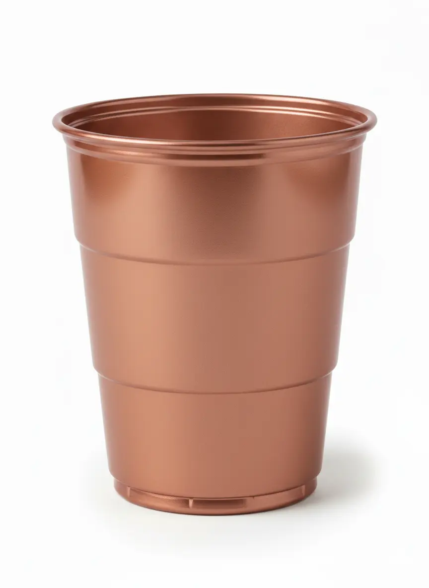 Vaso Reutilizable 210 cm3  Rosa Gold (Bulto x 18 Pack)