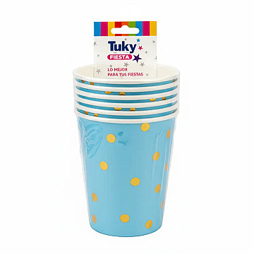 Vaso Polipapel Celeste (Bulto x 24 Pack) - 1