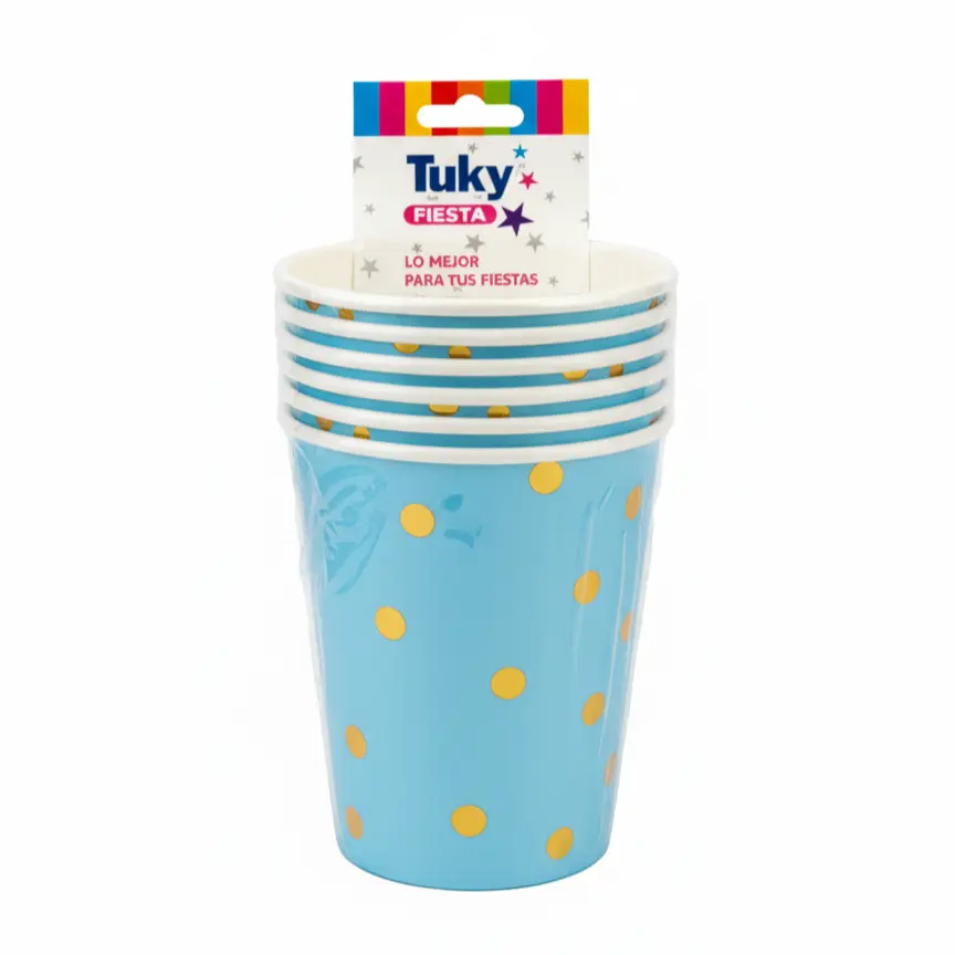 Vaso Polipapel Celeste (Bulto x 24 Pack)