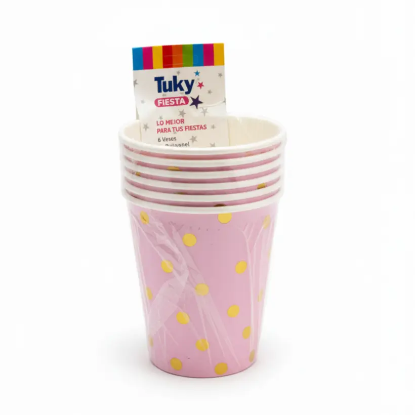 Vaso Polipapel Rosa (Bulto x 24 Pack)