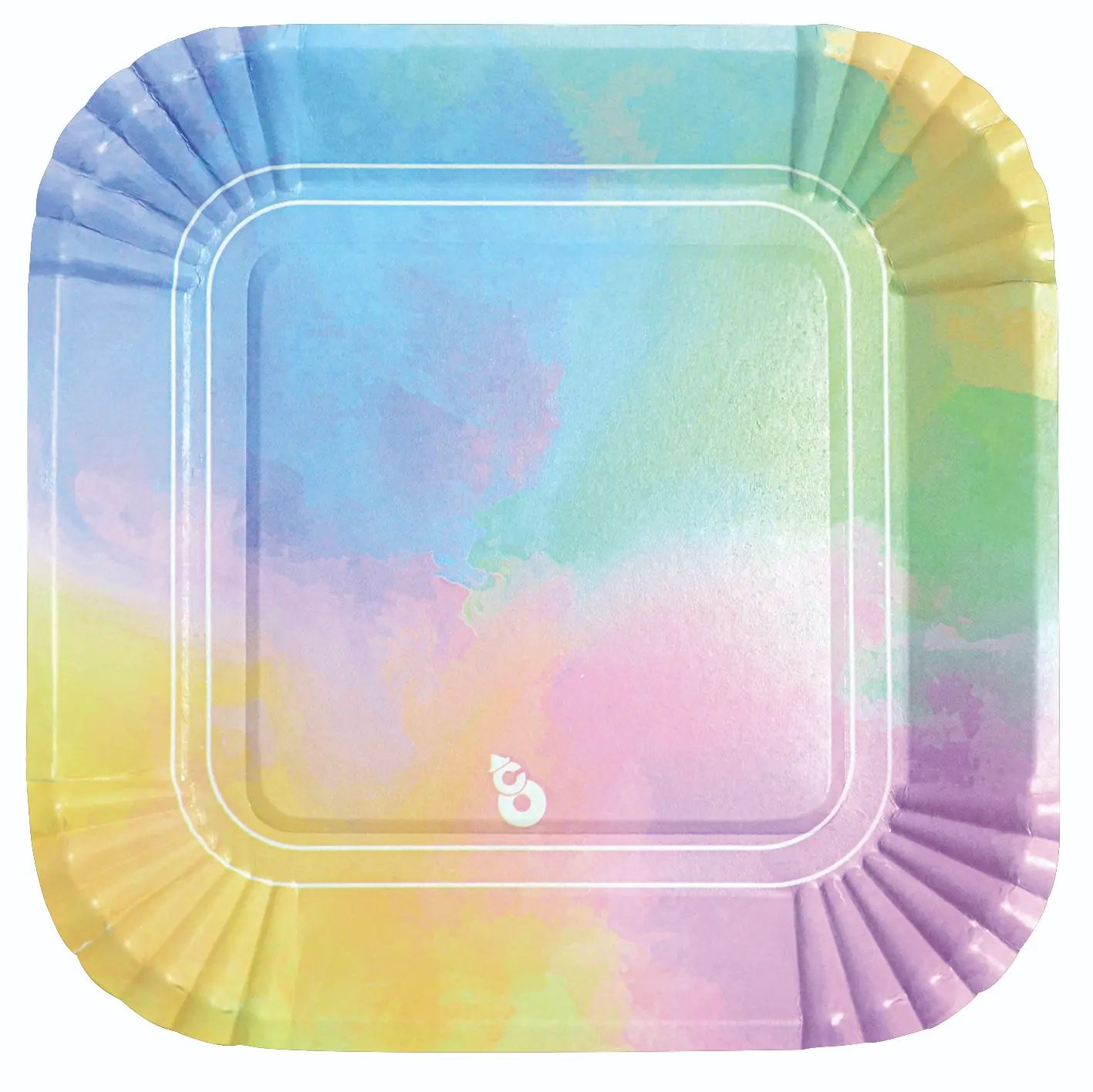 Plato Cuadrado Multicolor Pastel
