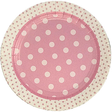 Plato Rosa con Lunares - 1