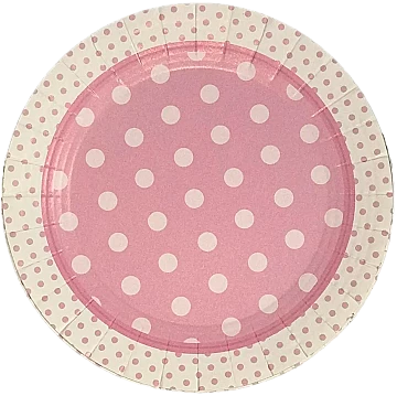 Plato Rosa con Lunares - 1