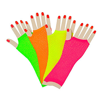 Guantes Fluo Largo de Red - 1