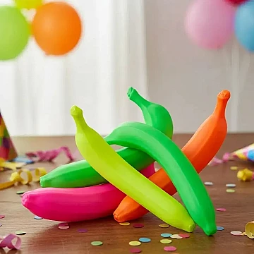 Maraca Banana Grande Fluo (30 cm) Bulto x 100 Un. - 2