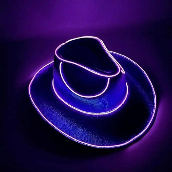 .Sombrero Cowboy con Luz Led