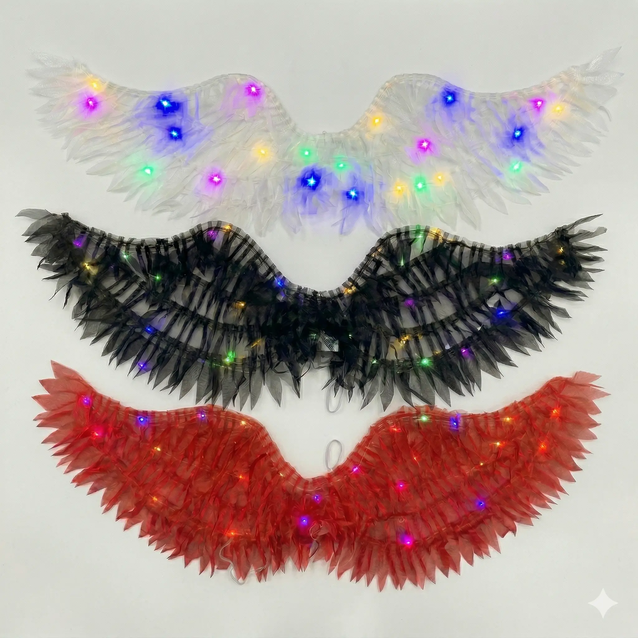 Alas Angel Led Multicolor Plumas 63x21 cm