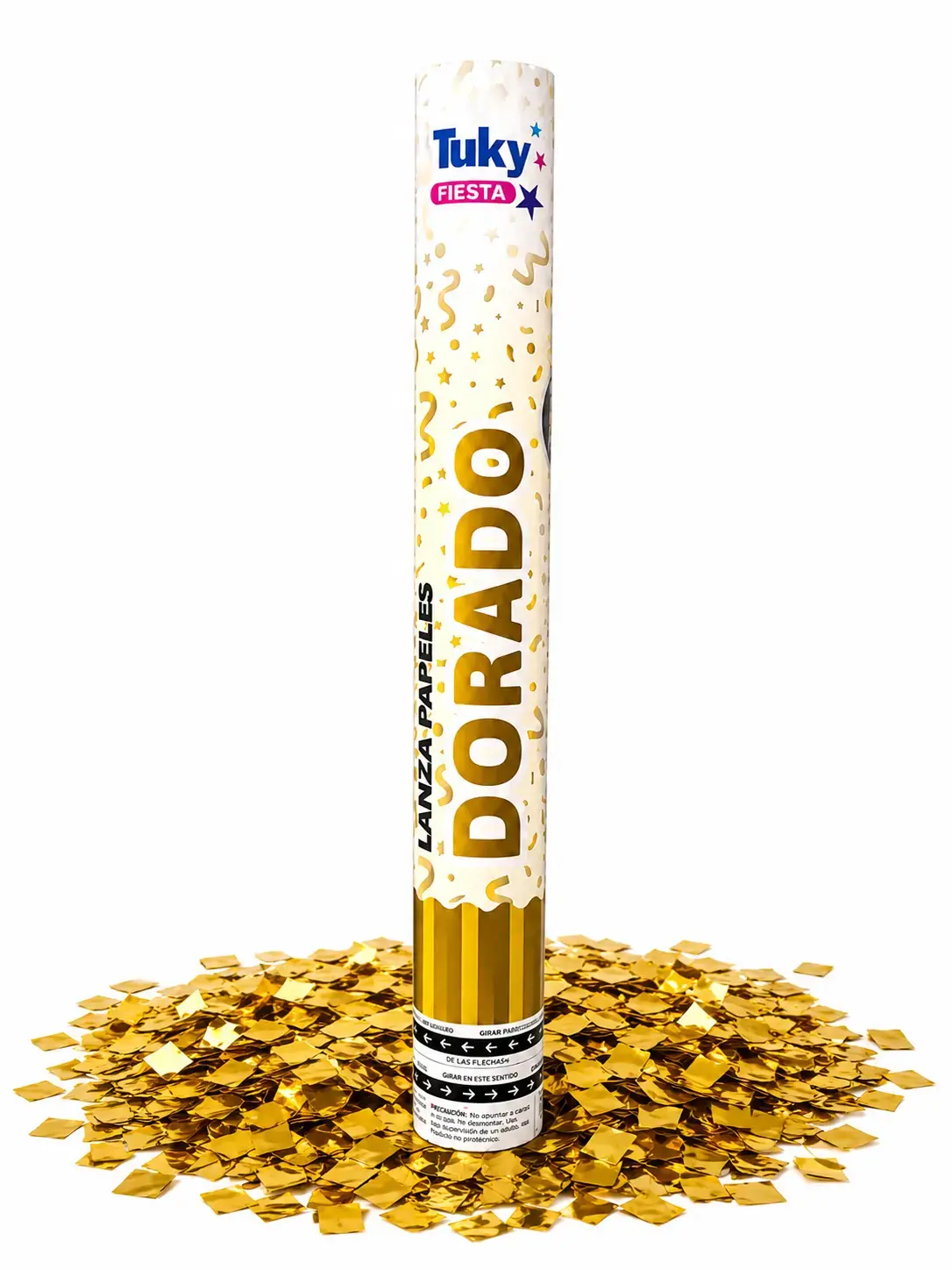 Cañon Lanza Papel 40 Cm Metalizado Oro