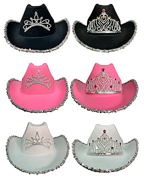 Sombrero Vaquero Con Corona y Lentejuelas - 1
