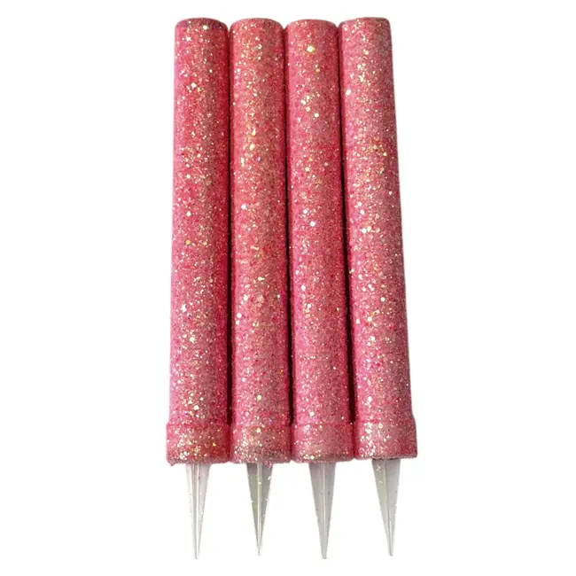 Vela Bengala Gibreada Rosa Fluo