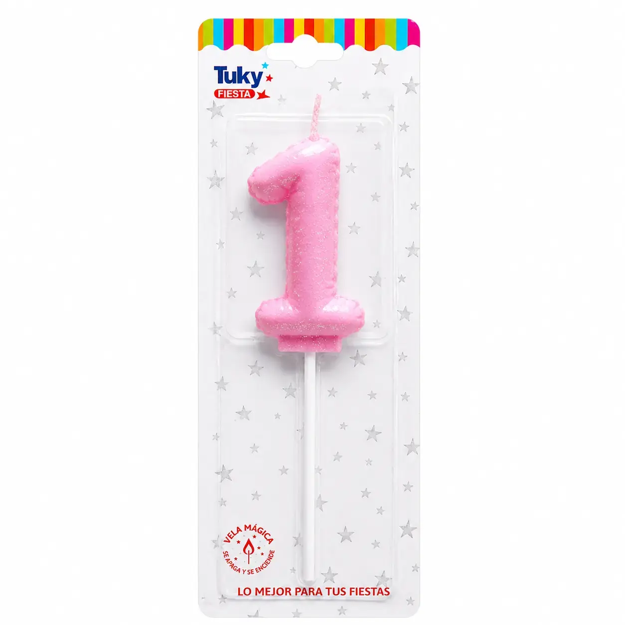 Vela Globo Gibre Pasteles Nº 1 Rosa