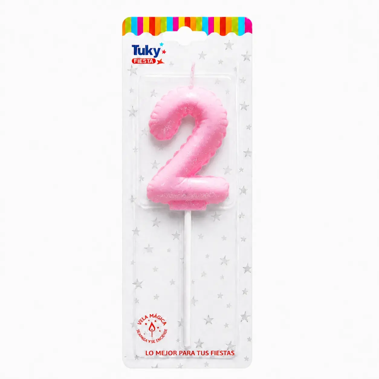 Vela Globo Gibre Pasteles Nº 2 Rosa