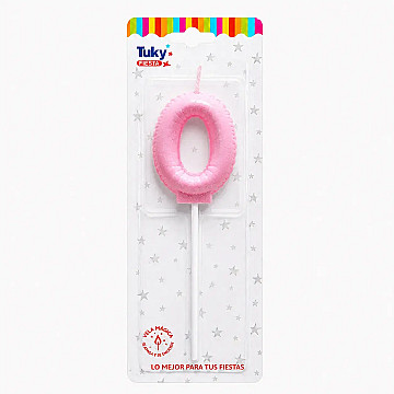 Vela Globo Gibre Pasteles Nº 0 Rosa - 1