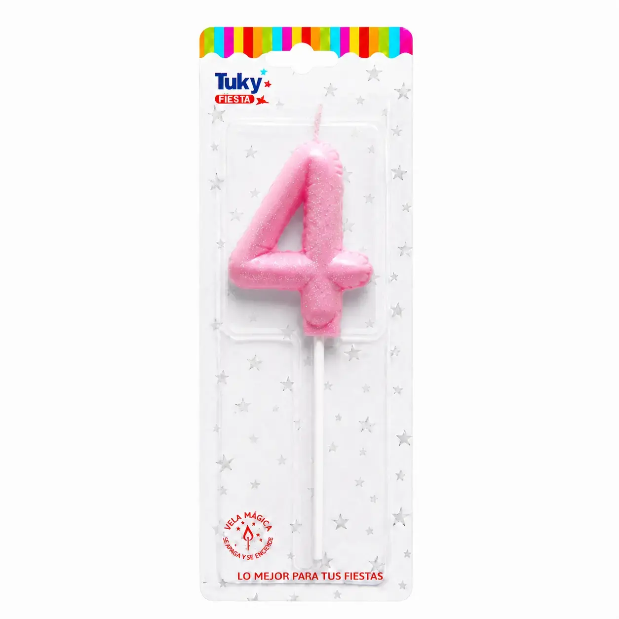 Vela Globo Gibre Pasteles Nº 4 Rosa