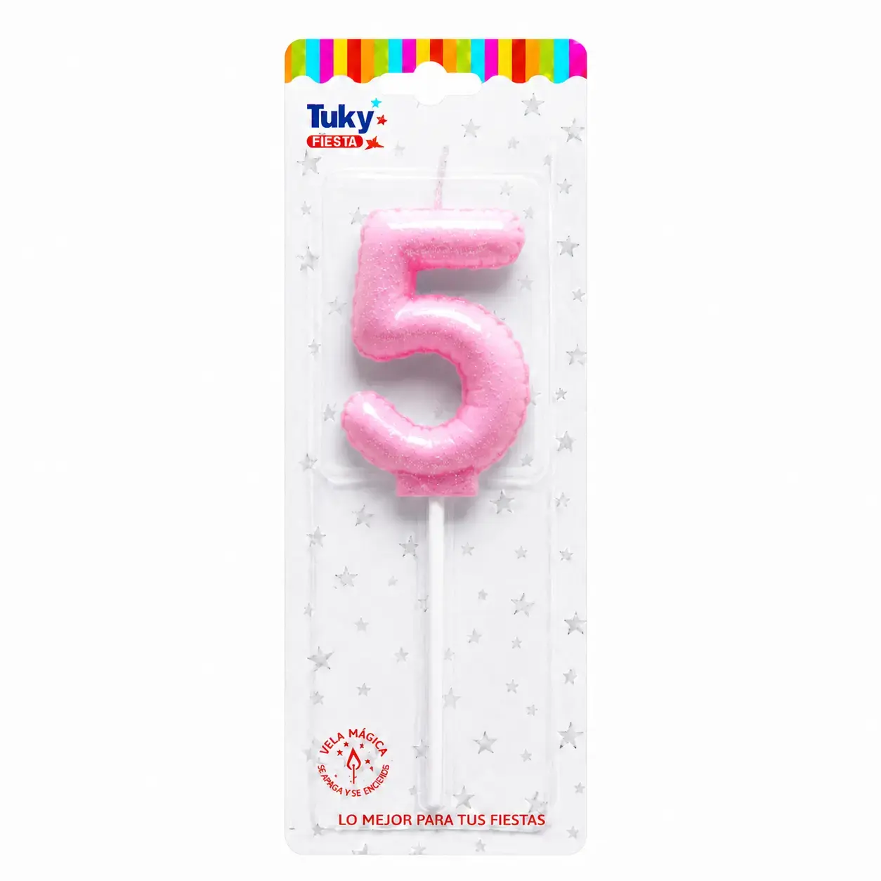 Vela Globo Gibre Pasteles Nº 5 Rosa