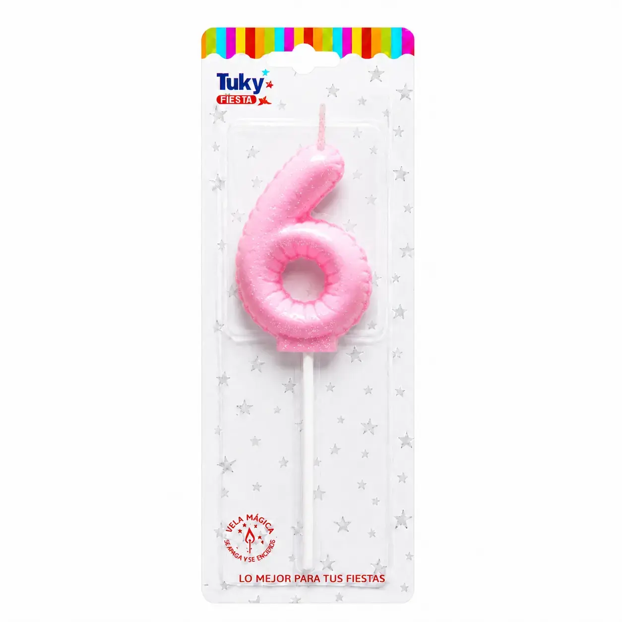 Vela Globo Gibre Pasteles Nº 6 Rosa