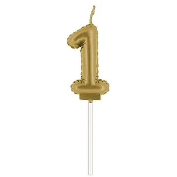 Vela Globo metalica Nº 1 Oro - 1