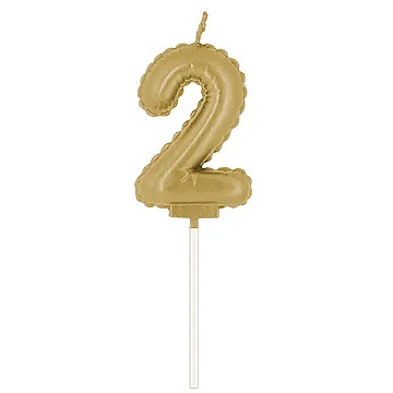 Vela Globo metalica Nº 2 Oro - 1