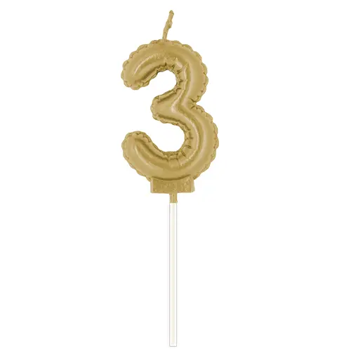Vela Globo metalica Nº 3 Oro