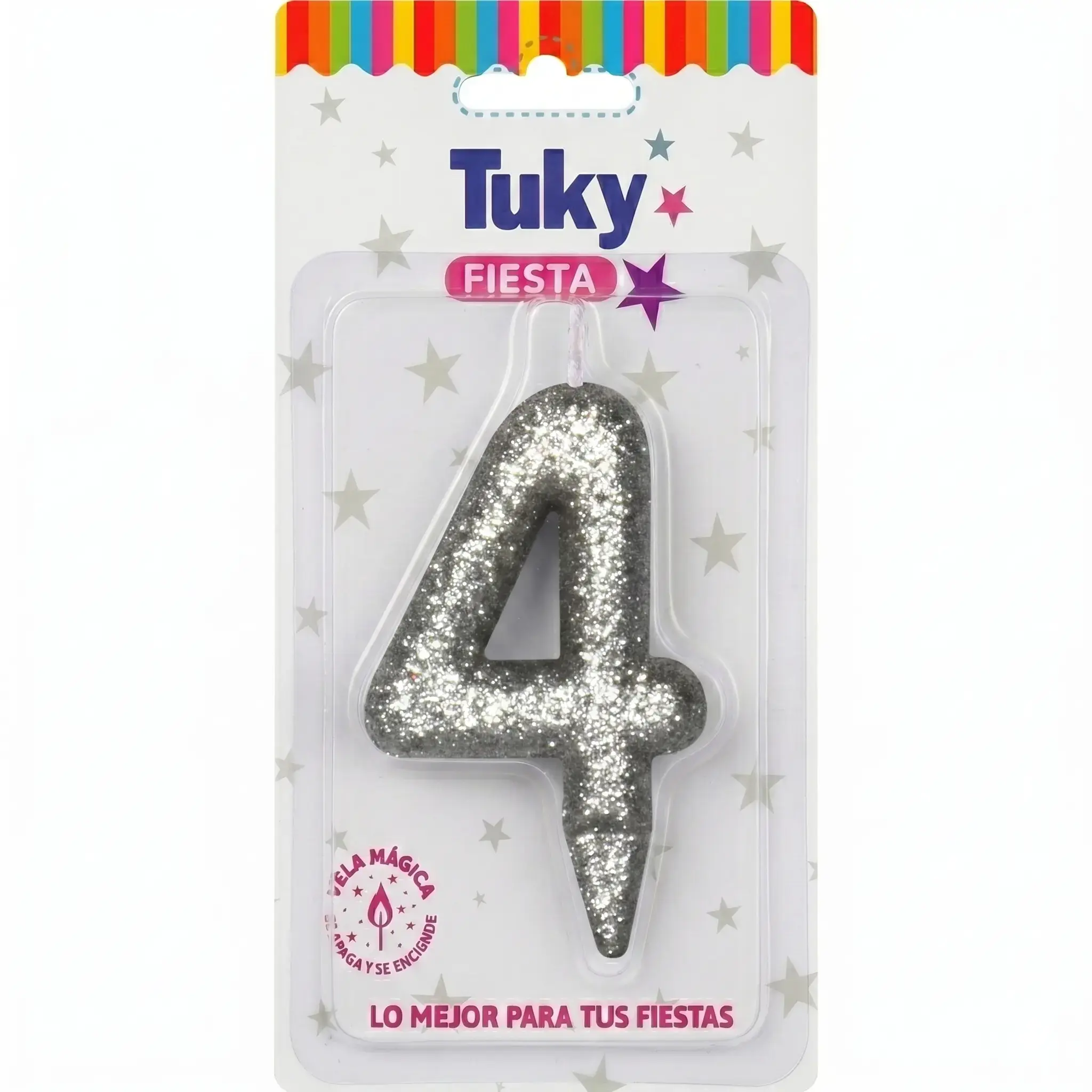 Vela Tubular Full Gibre Plata  Nº 4.