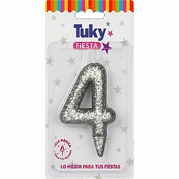 Vela Tubular Full Gibre Plata  Nº 4. - 1